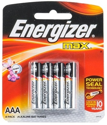 4 סוללות אלקליין Energizer AAA אנרג׳ייזר
