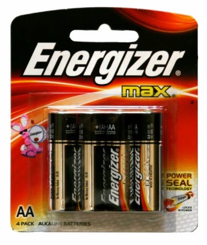 4 סוללות אלקליין Energizer AA אנרג׳ייזר