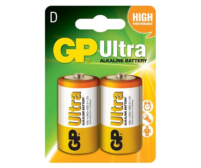 זוג סוללות GP אלקליין D