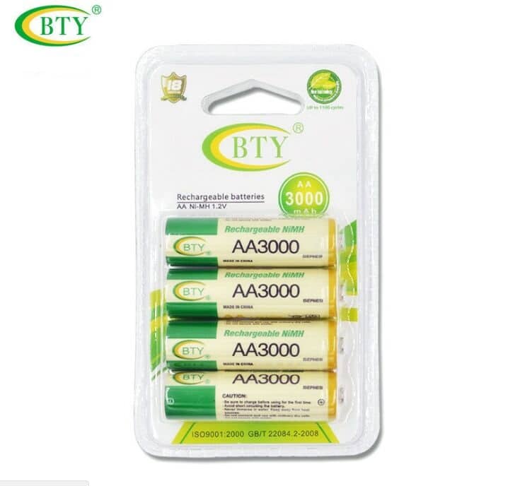 4 סוללות AA נטענות BTY