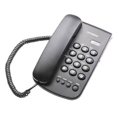 טלפון דקורטיבי שולחני שחור 2400B - HYUNDAI - HDT-2400B