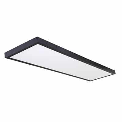 גוף תאורה צמוד תקרה לד DL 75W JUNIOR מלבן שחור - SM-1203B/75DL