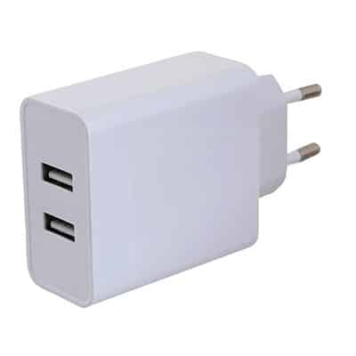מטען קיר 2xUSB 4.8A לבן - GPL-USB482
