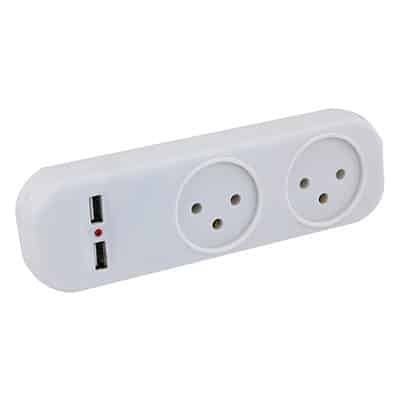 מפצל חשמל 1 ל 2.1A USB+2 - XS-ZHQ21U