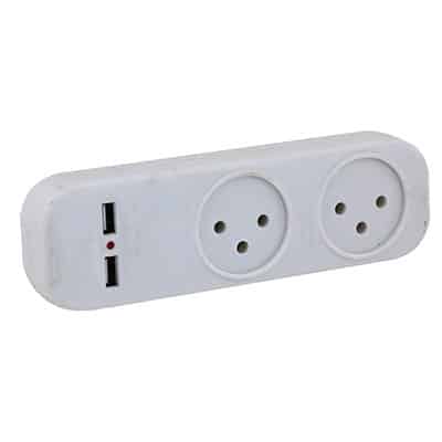 מפצל חשמל 1 ל 3.1A USB+2 - XS-ZHQ21U-1