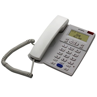 טלפון משרדי יונדאי דקורטיבי לבן - HYUNDAI - HDT-2600W