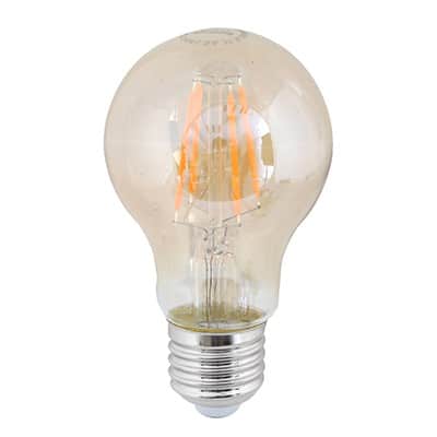 זוג נורות לד פילמנט WW 4W E27 A60 אמבר מקט - SE-F6027A/4WW