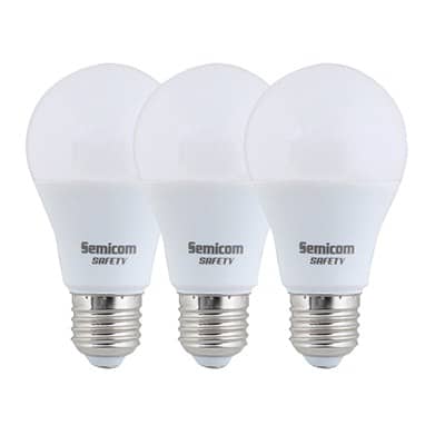שלישיה לד DL 10W E27 A60 SAFETY מקט - SE-3XNA6010/DL