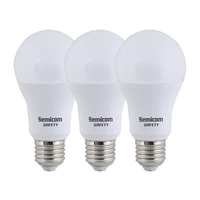 שלישיה לד WW 15W E27 A60 SAFETY מקט - SE-3XNA6015/WW