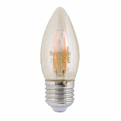 זוג לד פילמנט נר WW 6W E27 אמבר מקט - SE-F3527A/6WW