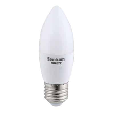 זוג נורות לד נר WW 8W E27 SAFETY מקט - SE-NC827/WW