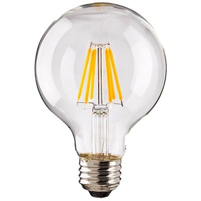 נורת לד פילמנט דימר WW 6W G95 מקט - SE-FDG95/6WW