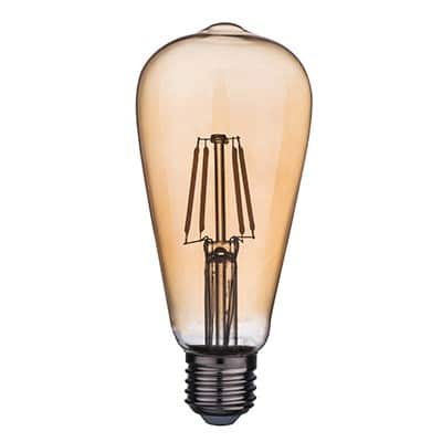 לד פילמנט WW 8W E27 ST64 אמבר מקט - SE-F6427A/8WW