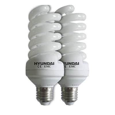 זוג נורות ECO EL ספירל DL E27/28W זוג מקט - HY-S2X2827/DL