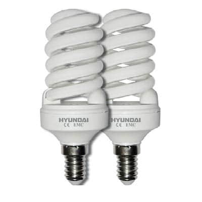 זוג נורות ECO T2 EL ספירל WW E14/23W זוג מקט - HYT2-2X2314/WW
