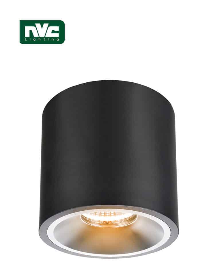 צלינדר לד צמוד תקרה 3000K NVC שחור 24W