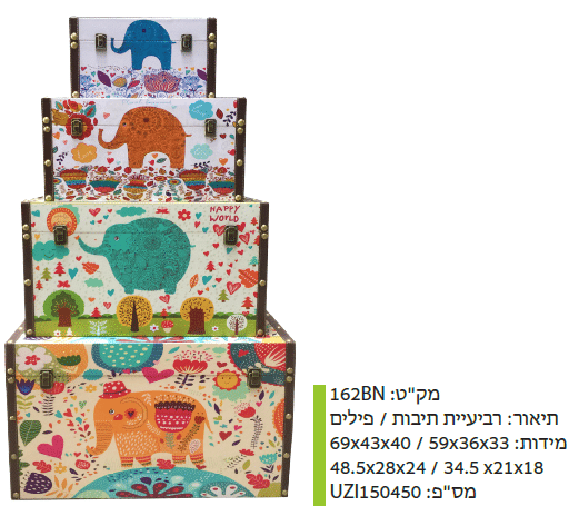 רביעיית תיבות / פילים מקט : 162BN