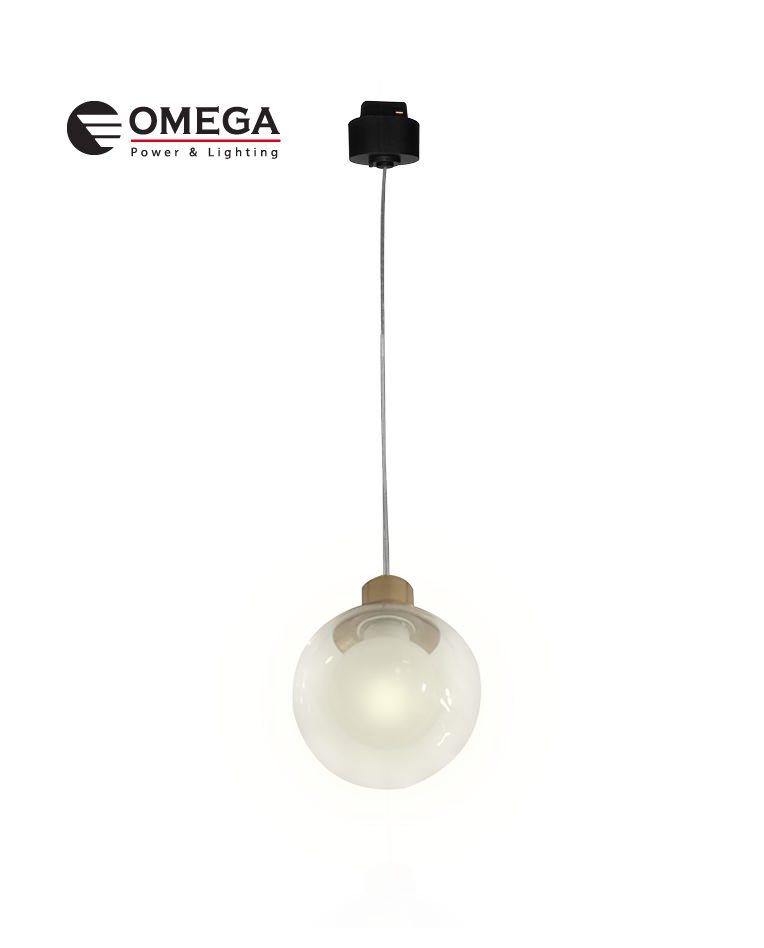 גוף תאורה מגנטי כדור זכוכית תלוי 24V מערכת QUICK שחור