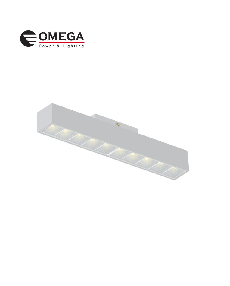 גוף תאורה מגנטי ליניארי עדשות 24V מערכת QUICK לבן