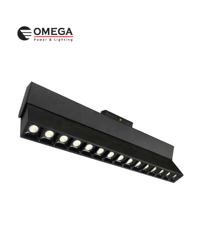 גוף תאורה מגנטי ליניארי עדשות מתכוונן 24V מערכת QUICK שחור 22W