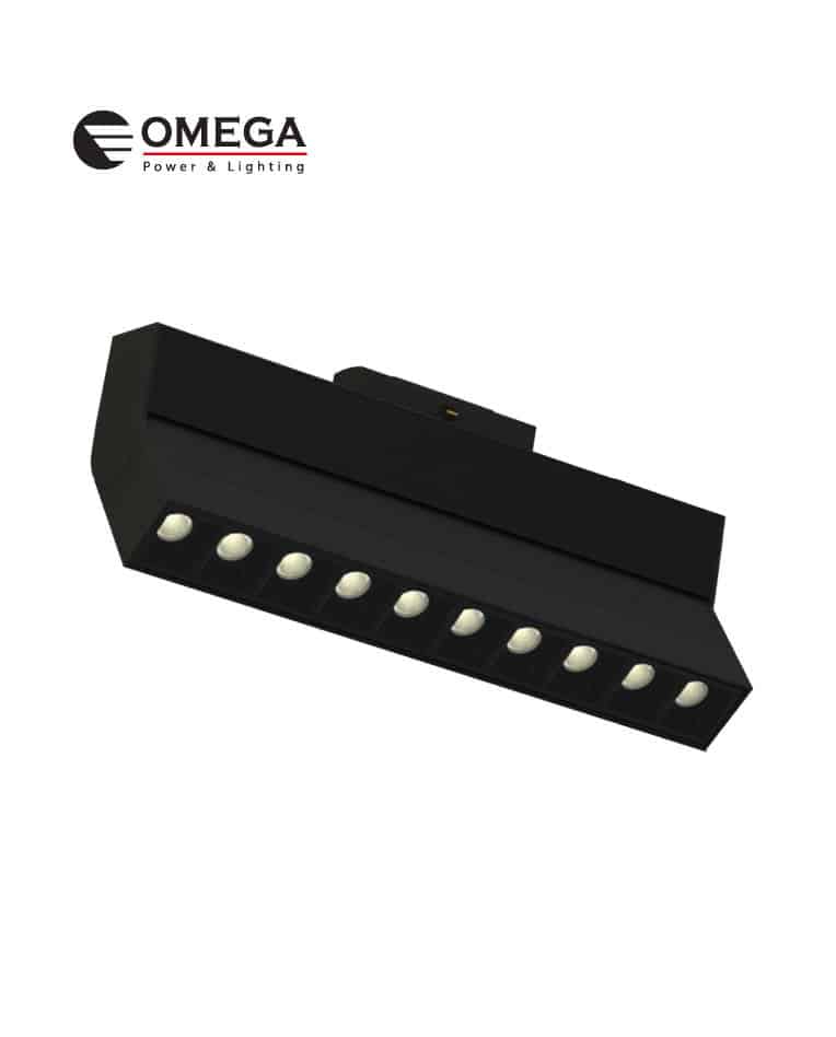 גוף תאורה מגנטי ליניארי עדשות מתכוונן 24V מערכת QUICK שחור 15W