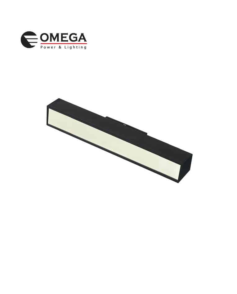 גוף תאורה מגנטי ליניארי חלבי 24V מערכת QUICK שחור