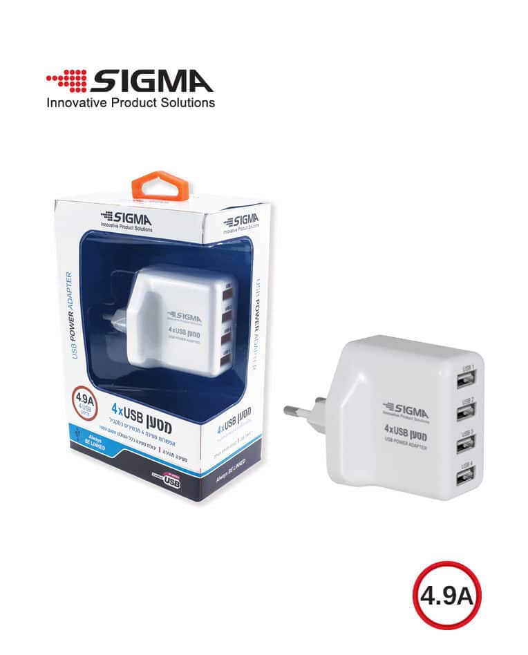 מטען USB מהיר 4 כניסות OMEGA
