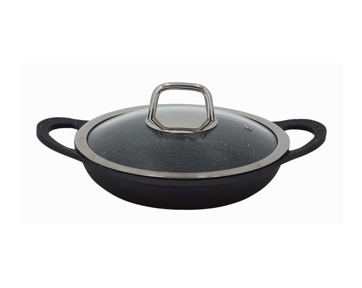 מחבת שקשוקה עם מכסה 20 ס"מ Mineral Stone