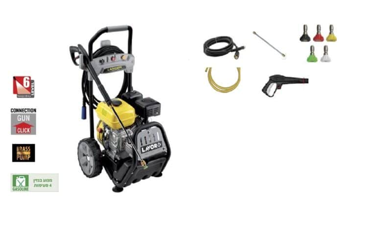 LANDER 3000 מכונת שטיפה 210BAR מנוע בנזין LAVOR
