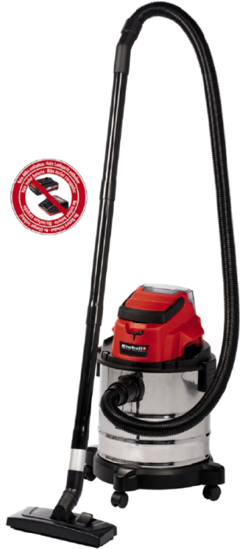 ‏שואב אבק תעשייתי נטען נירוסטה 18V Einhell TC-VC 18/20 Li S-Solo