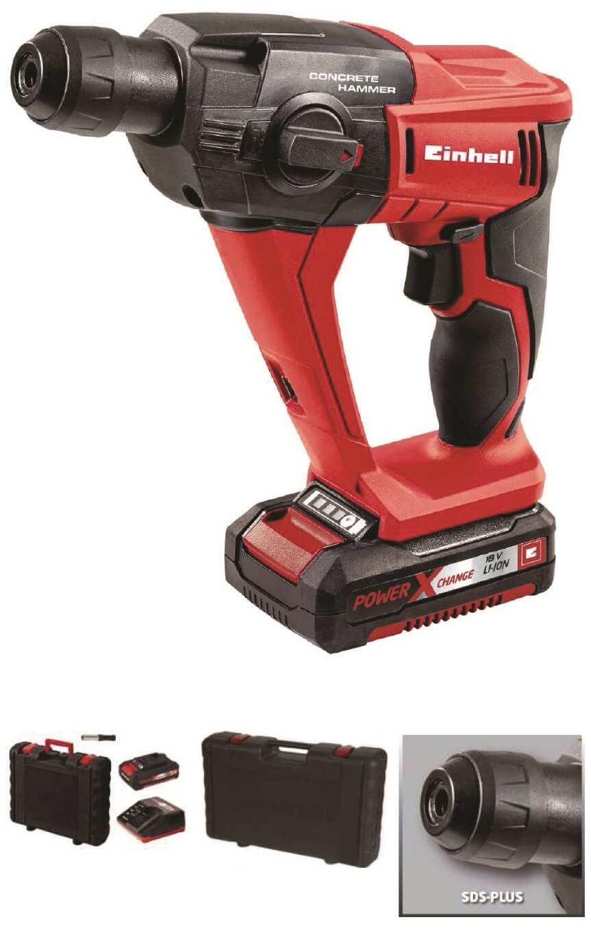 ‏קיט פטישון נטען 18V Einhell TE-HD 18 Li KIT