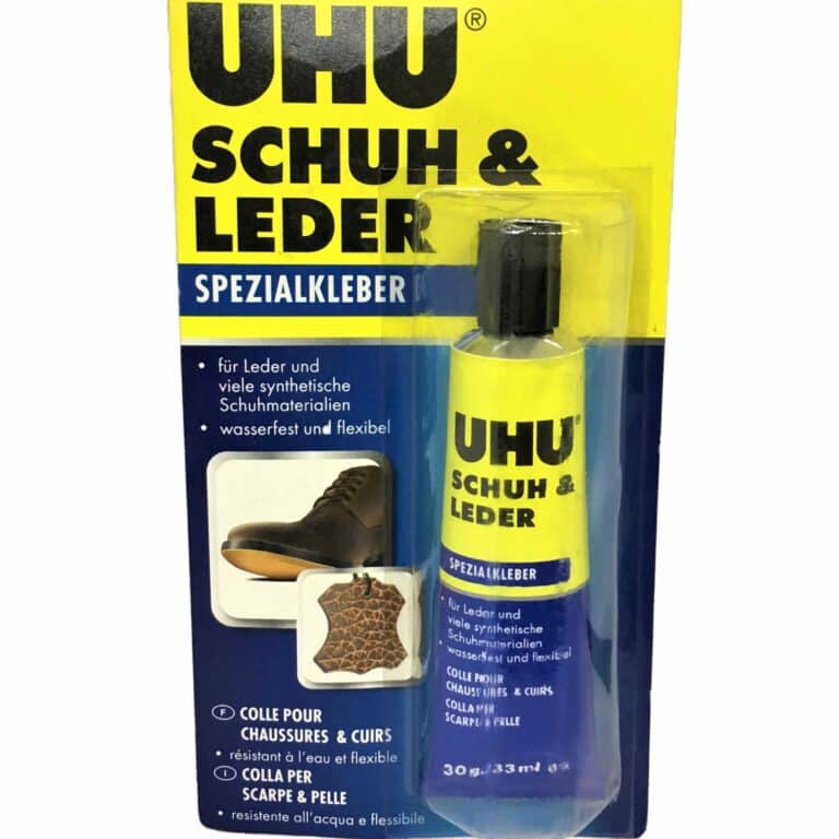 שפופרת דבק נוזלי 33ml UHU- לשימוש על עור ונעליים