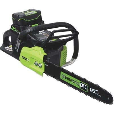 מסור ‏שרשרת18" - 99550- Greenworks -80V - גוף בלבד