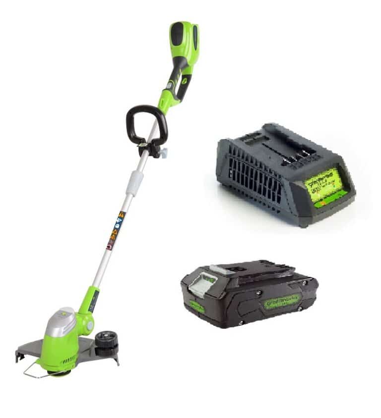 קוצץ קנטים 24V+סוללה 2A+מטען מהיר greenworks