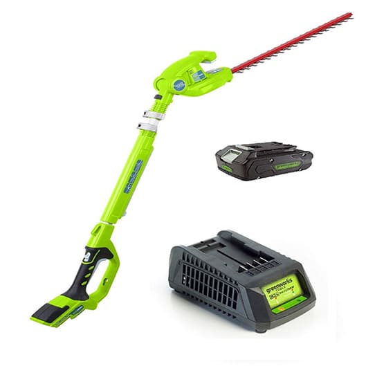 ‏גוזם גדר 24V חיה 99504/1 Greenworks+סוללה 4.0AH+מטען מהיר