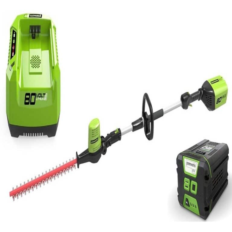 ‏גוזם גדר חיה 99504/3 Greenworks+סוללה 2.0AH+מטען מהיר