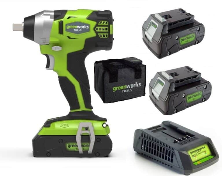 מפתח רטיטה "1/2 24V עם 2 סוללות 2.0Ah+מטען מהיר+תיק נשיאה greenworks-99508