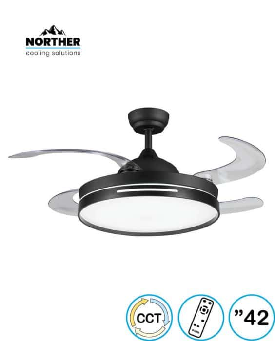 מאוורר תקרה דגם KATRINA 42" CCT עם שלט