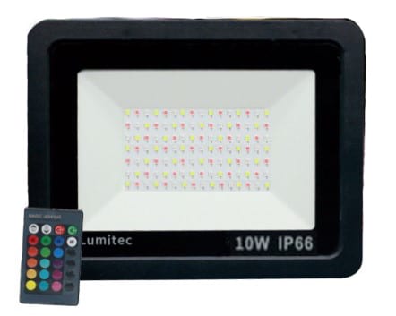 פנס הצפה LED עם שלט רחוק RGB Lumitec 10W