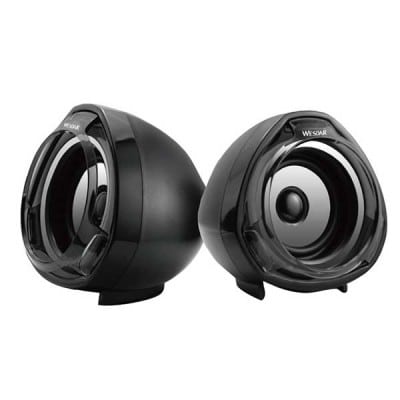 רמקולים למחשב USB 2X5W שחור/כסף - CS1
