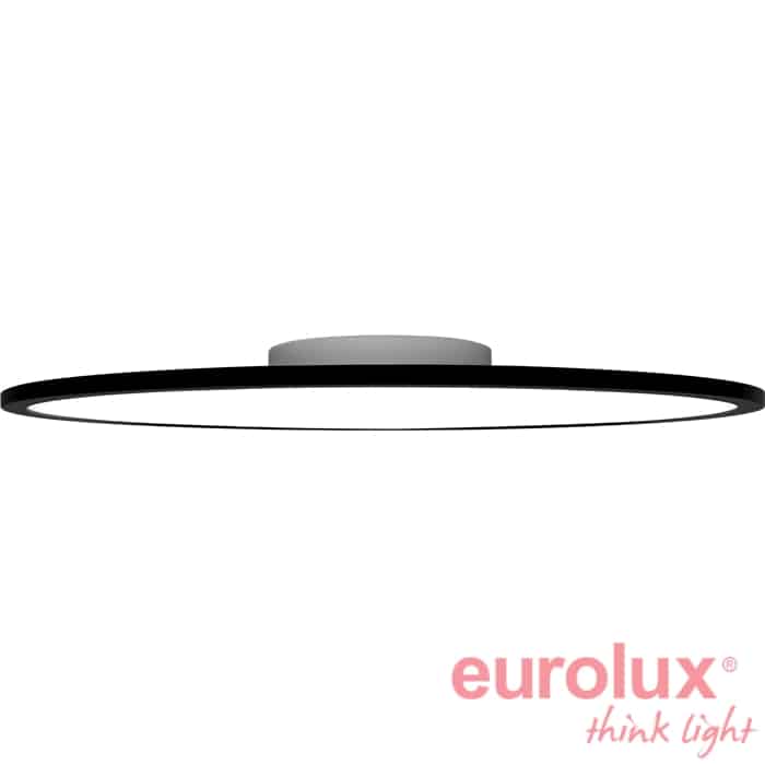 צמוד תקרה דגם ספייס עגול גוף שחור Tri-Color IP40 Ф800mm 80W