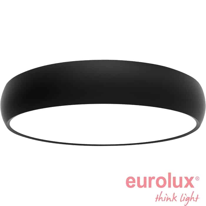 צמוד תקרה/קיר עגול מסדרת סטייג' גוף שחור 24W 4000K IP40 Ø280 X80MM