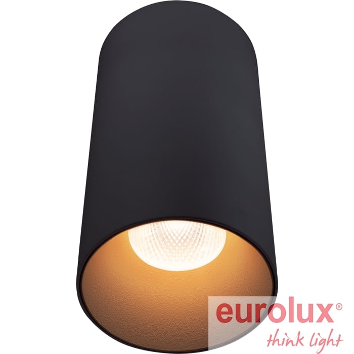 רול.8 צמוד תקרה שחור 80x150 מ"מ BridgeLUX 3000K 45° 18W