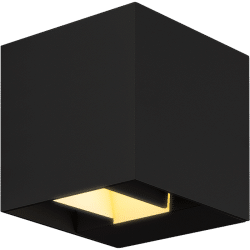 צמוד קיר מודרני 10X10 סדרת שייפ (UP/DOWN) שחור 2X6W 4000K IP65