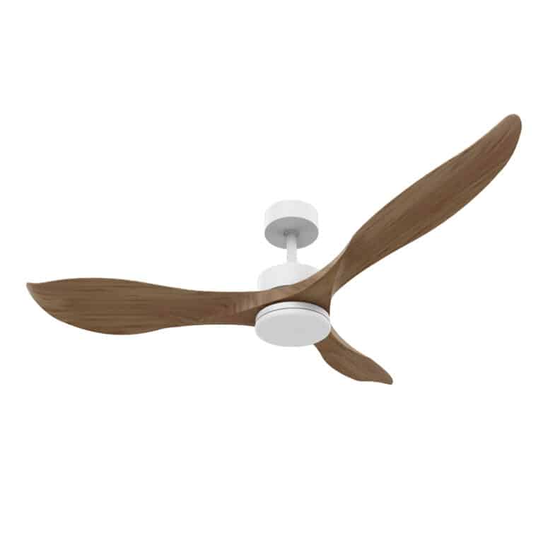 מאוורר תקרה 53″ VITA בצבע עץ כולל שלט ותאורה, מנוע DC