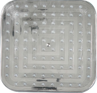 ראש מקלחת מרובע כרום ZM