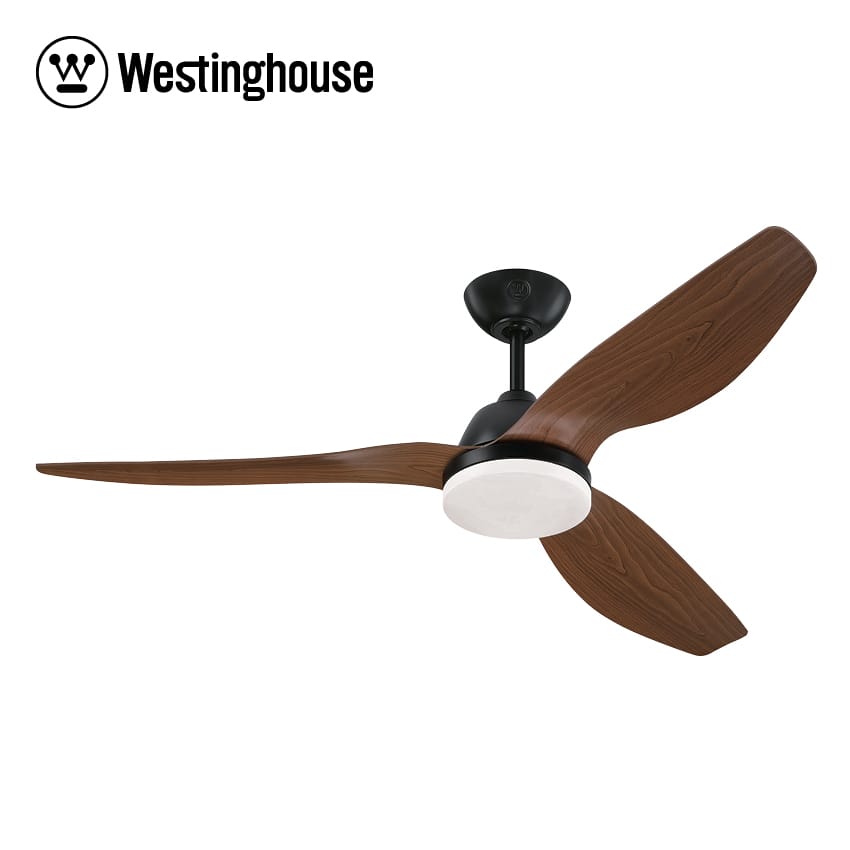 מאוורר תקרה ווסטינגהאוס 52″ דגם MAGNOLIA שחור עם כנפיים בגוון עץ מהגוני | שלט | תאורת LED 24W עם גוון משתנה - פטיש ומסמר