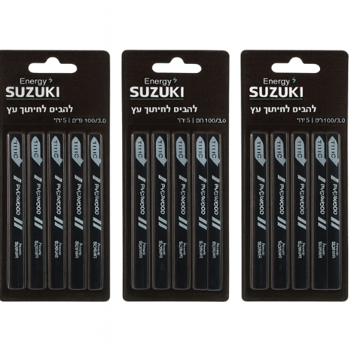 להבים לג'קסון SUZUKI Energy דגם T111C – סט 15 יחידות איכותיות לחיתוך עץ ו-PVC - פטיש ומסמר