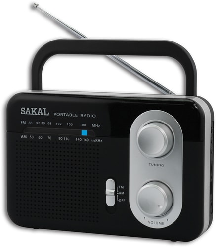 רדיו AM/FM מתאים לשימוש גם על ידי סוללות וגם חשמל - פטיש ומסמר