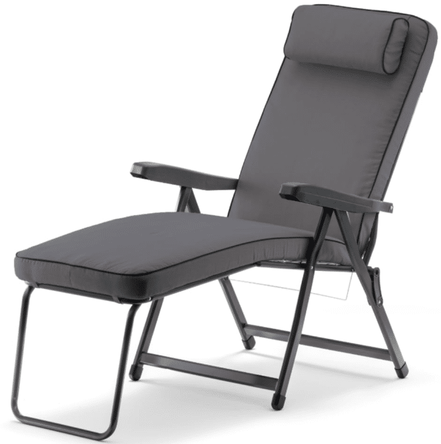 כיסא נוח מתקפל כולל מזרון ומצבים דגם COMFORT תוצרת איטליה - צבע אפור - פטיש ומסמר